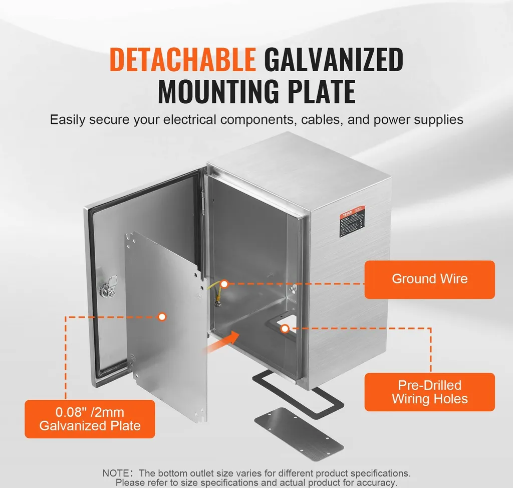 Boîtier de commande électrique extérieur inox pour montage mural IP66 - 5