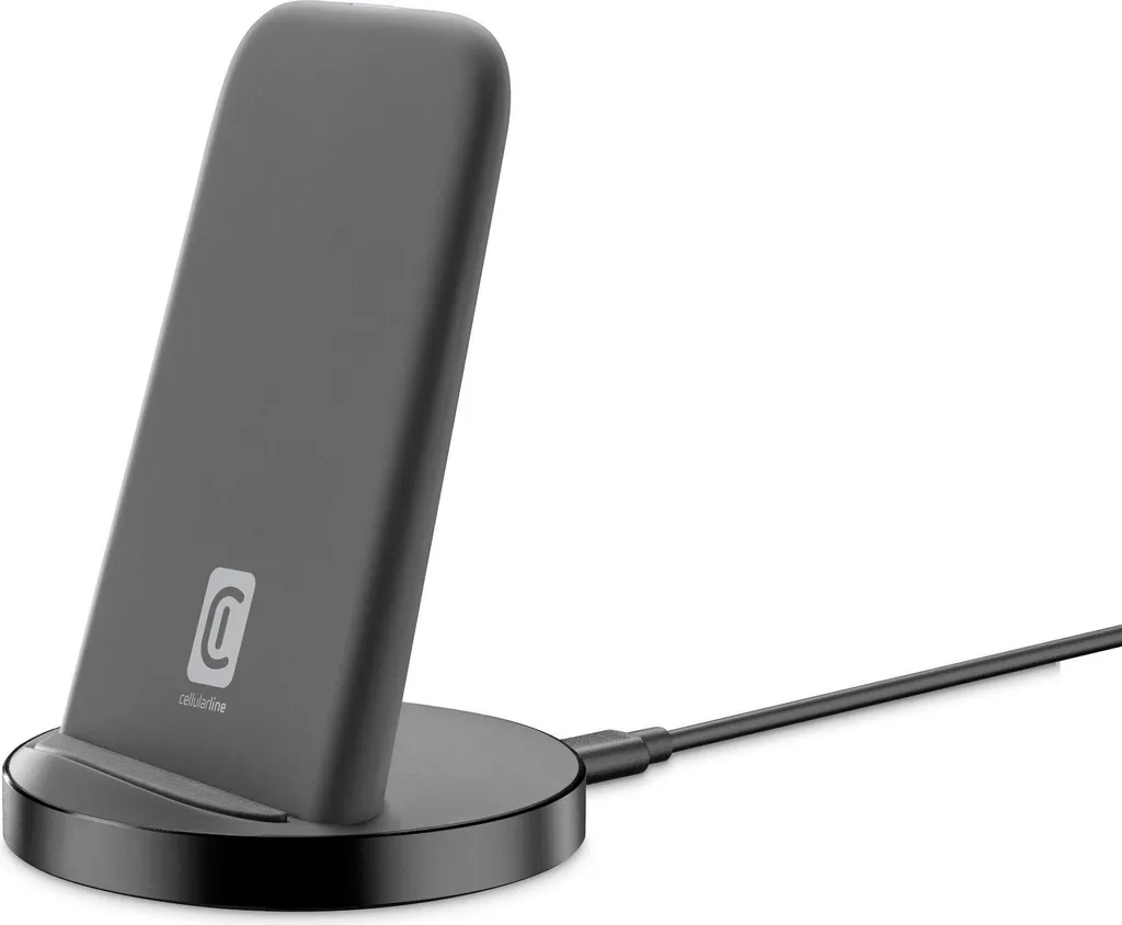Supporto Ricarica Wireless 15W Cellularline Podium Stand Qi