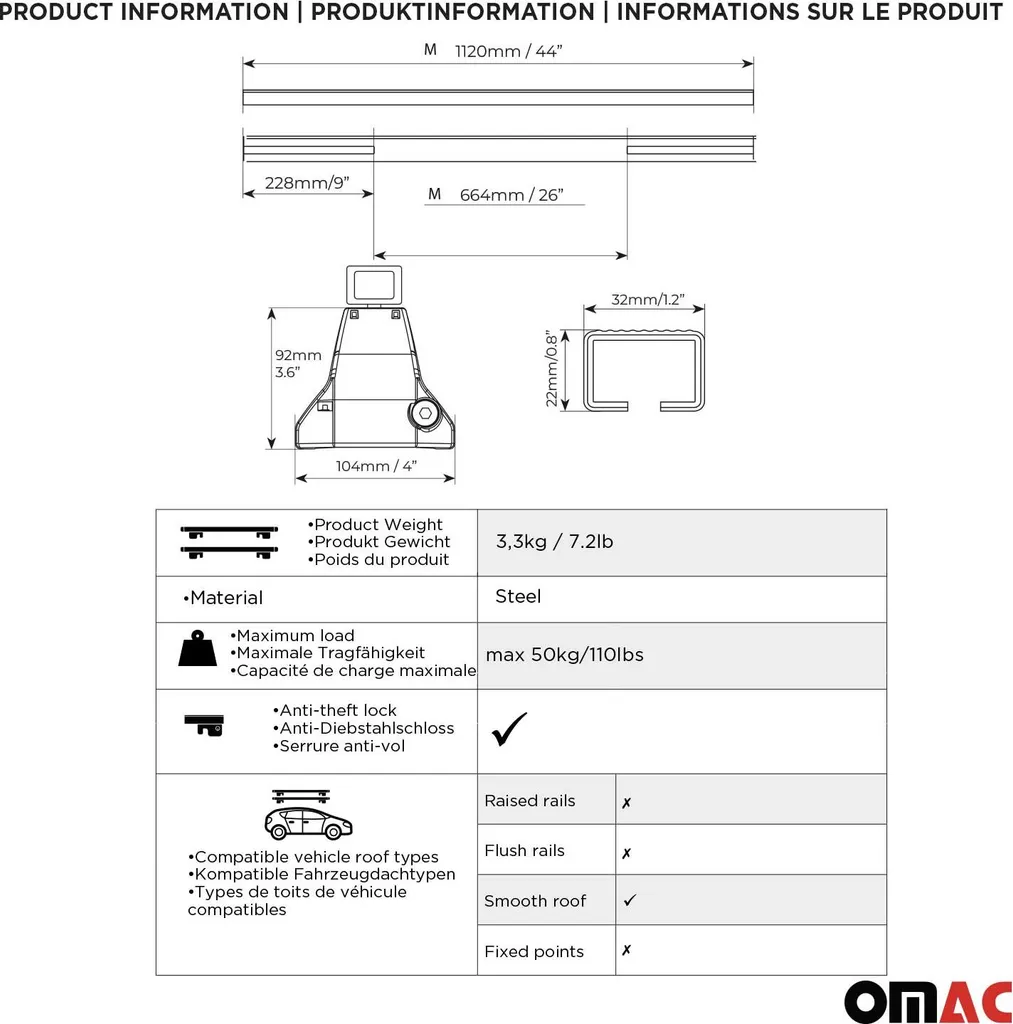 Barre Portapacchi Mercedes Citan W415 2012-25 Menabo Acciaio Grigio - 3