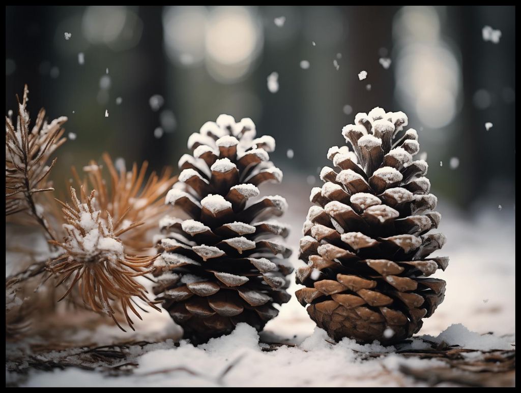 Plakat 100x75cm Winterliche Symmetrie