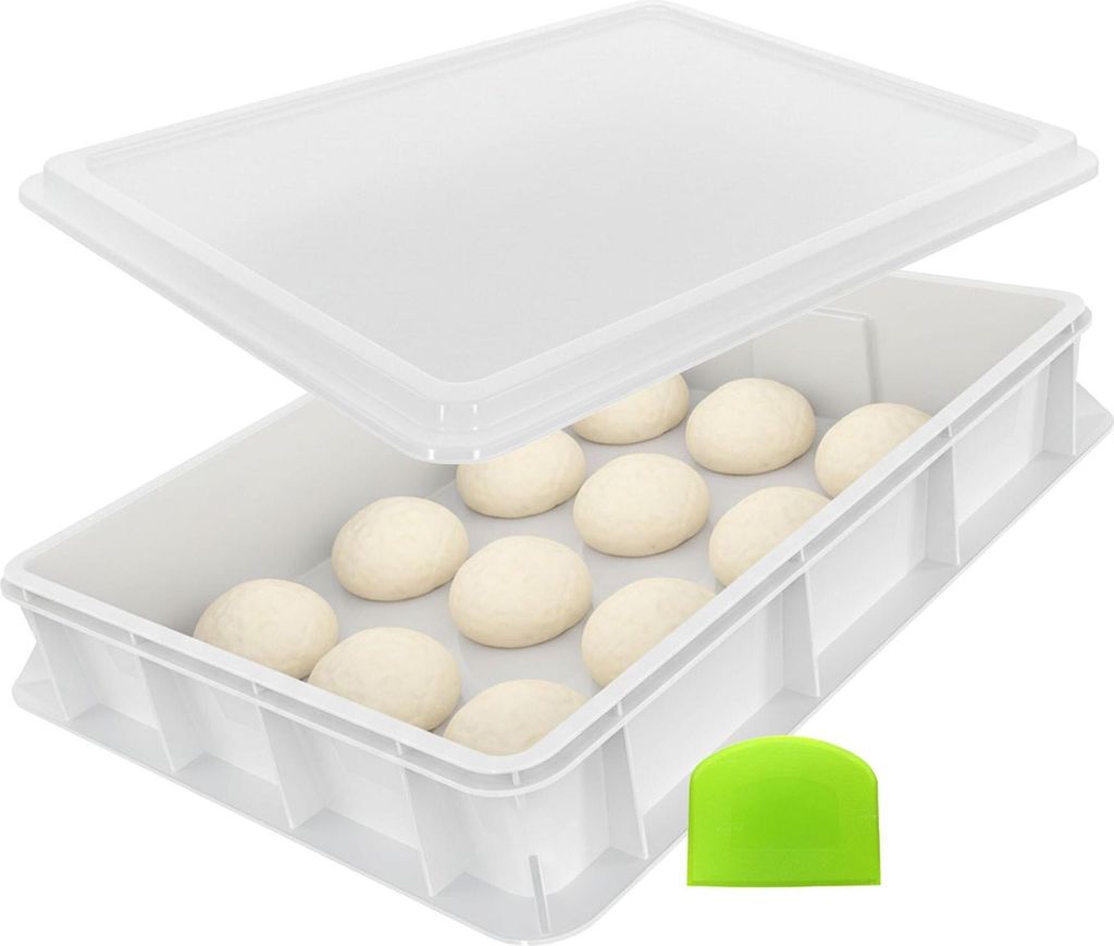 Pizzateig-Gärbox mit Deckel, Fassungsvermögen: 12-16 Teigkugeln
