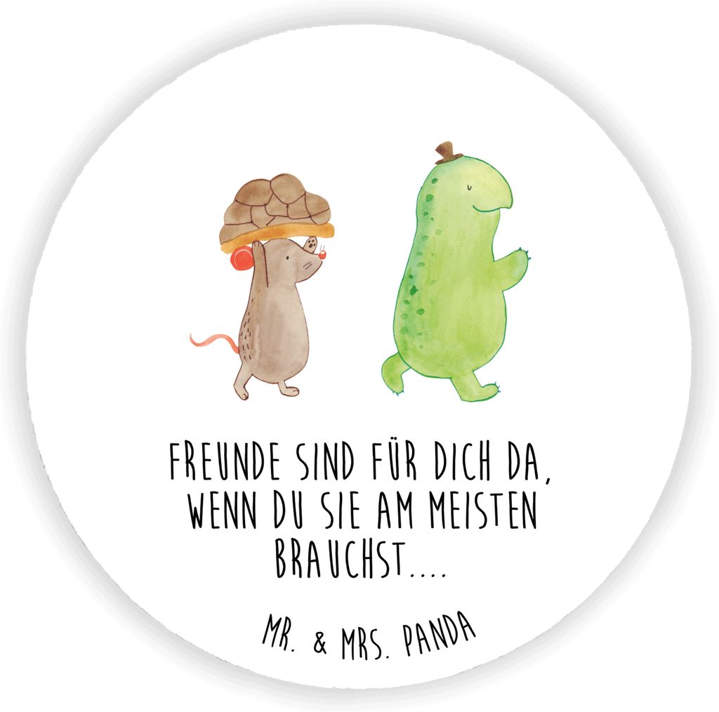 Mr. & Mrs. Panda magnet Schildkröte Maus - Weiß - Geschenk, holzmagnet, Beste Freunde, für kühlschrank, rundmagnet, pinnwand, Kühlschrankmagnet
