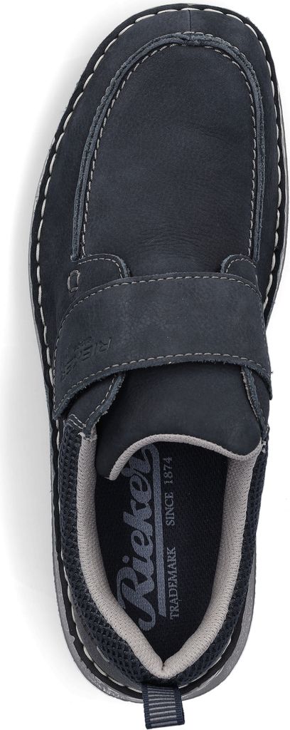 Rieker Slipper - Blau Veloursleder Größe: 41 Normal Produktbild 45