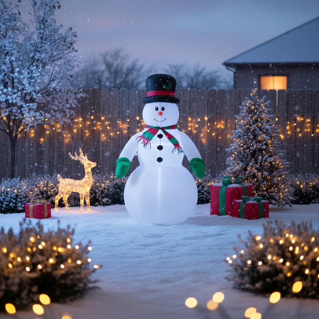LED Acryl Schneemann Mit Zylinder Aussedeko