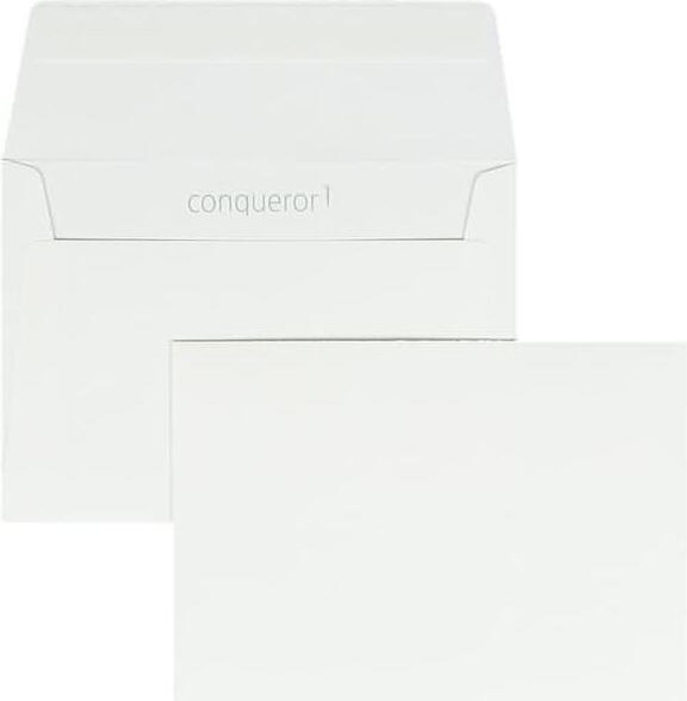 Briefumschläge Conqueror Texture C6 120g/qm haftklebend VE=500 St. brillantweiß