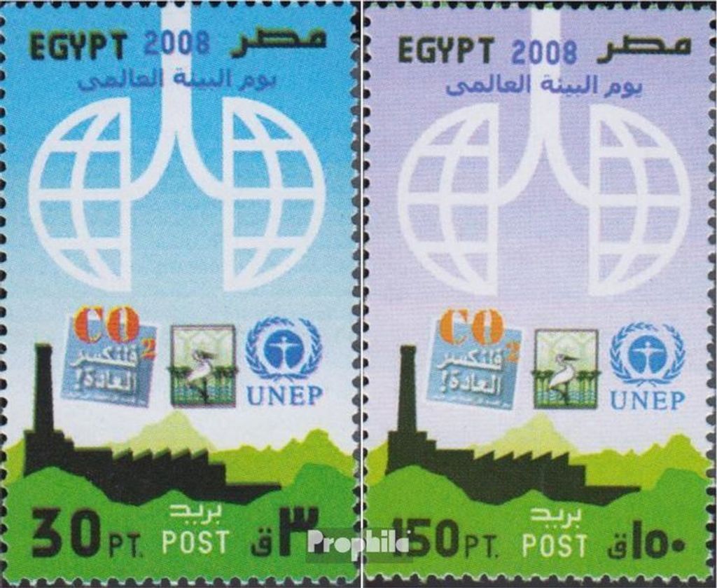 Briefmarken Ägypten 2008 Mi 2355-2356 (kompl.Ausg.) postfrisch Tag der Umwelt
