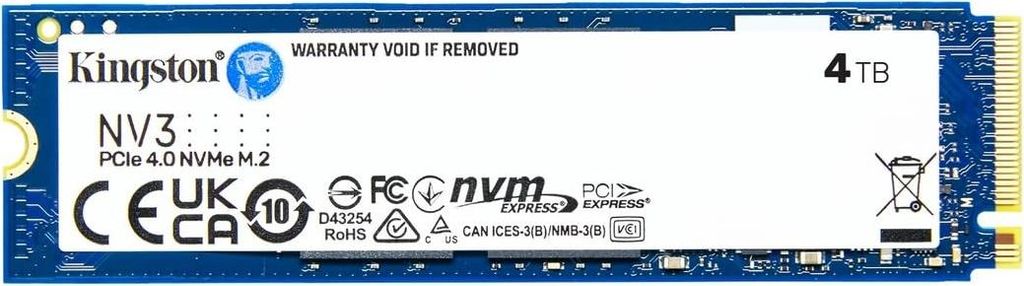 Kingston NV3 - SSD - 4 TB - intern - M.2 2280 - PCIe 4.0 x4 Produktbild 