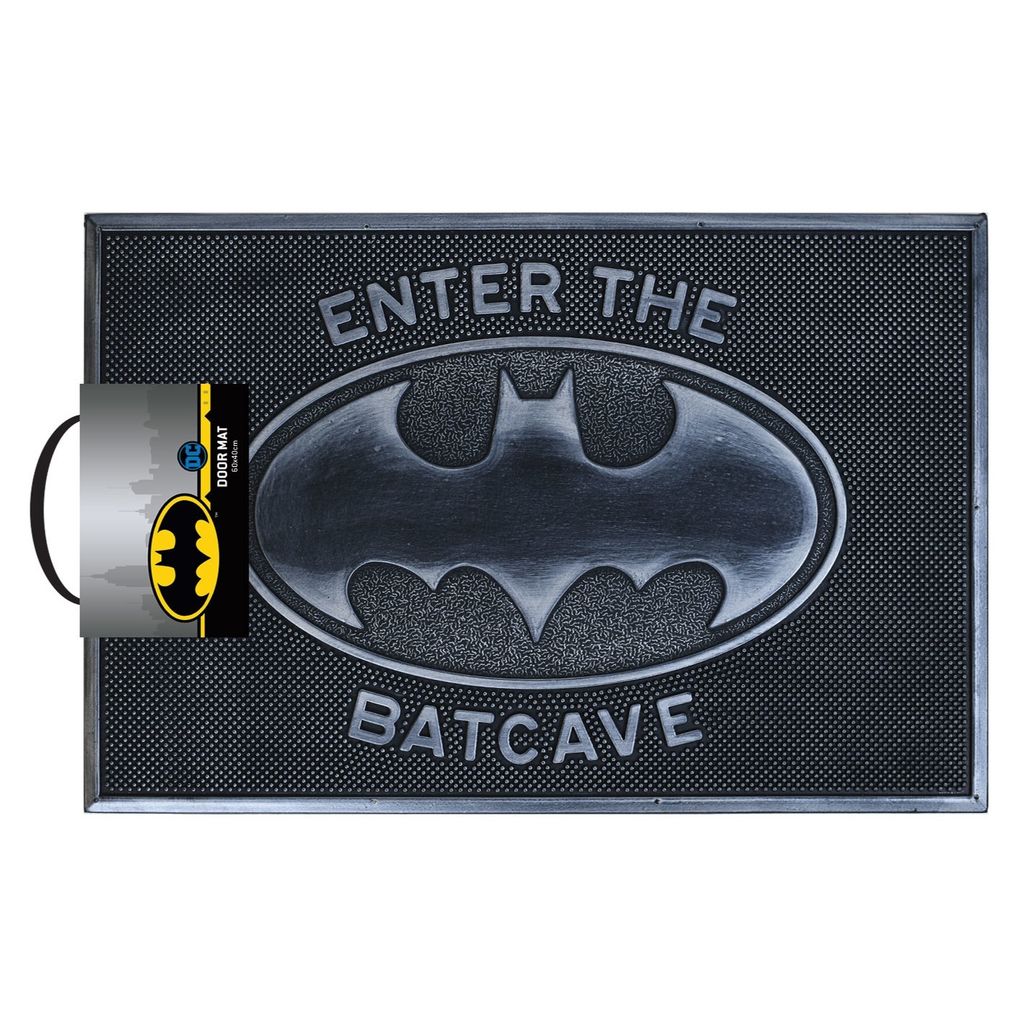 Batman - Türmatte "Welcome To The Batcave", Gummi PM1054 (Einheitsgröße) (Schwarz)
