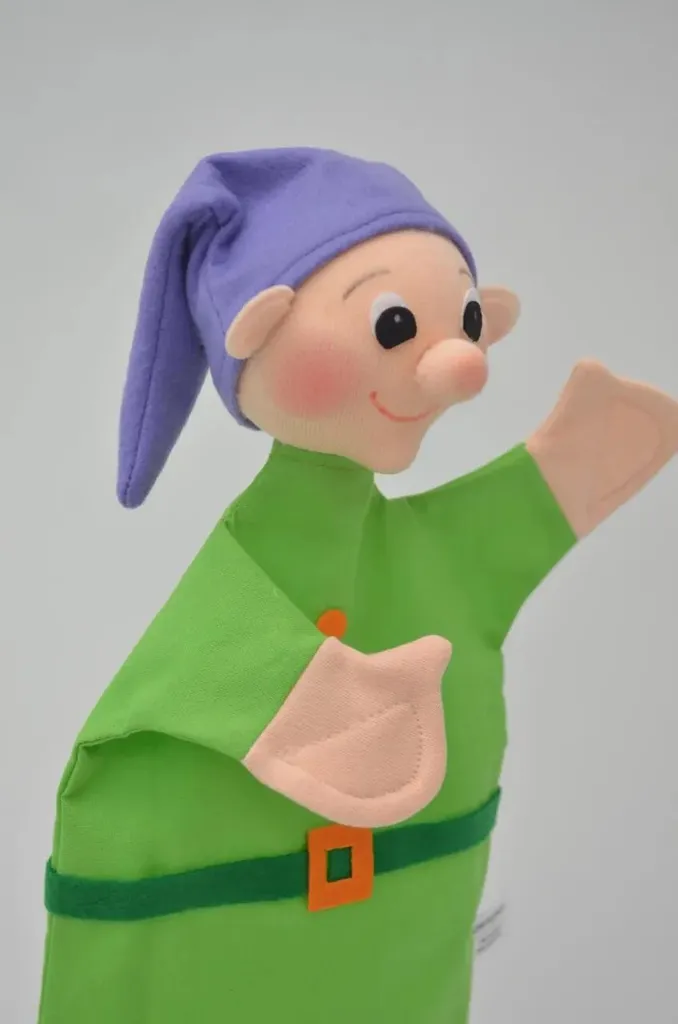 Marionnette nain vert 26 cm pour raconter des histoires aux enfants - 2