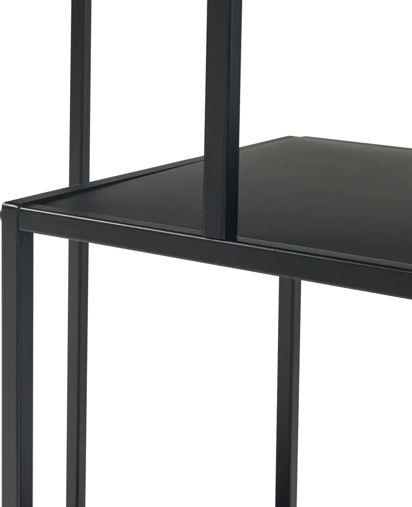 Bibliothèque industrielle noir mat 4 niveaux en acier résistant 115 cm - 6