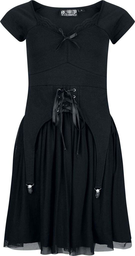 Poizen Industries Mittellanges Kleid Damen Katya Dress schwarz L