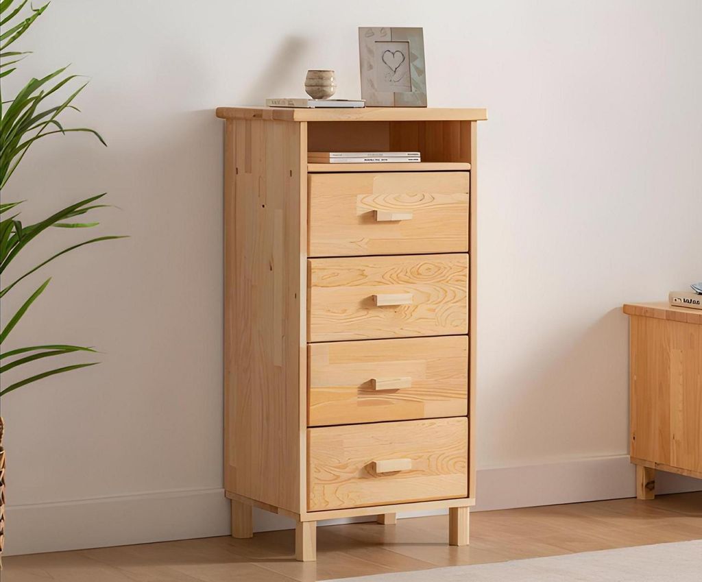 Moderne Beige Wohnzimmer Kommode s Sideboard Holz Anrichte