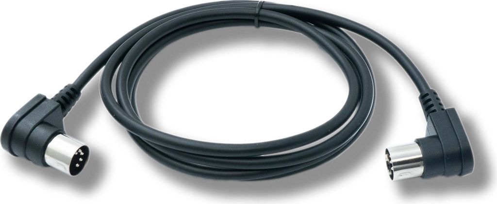 SYSTEM-S MIDI Kabel 150 cm Din 5 Pin Stecker zu Stecker Winkel