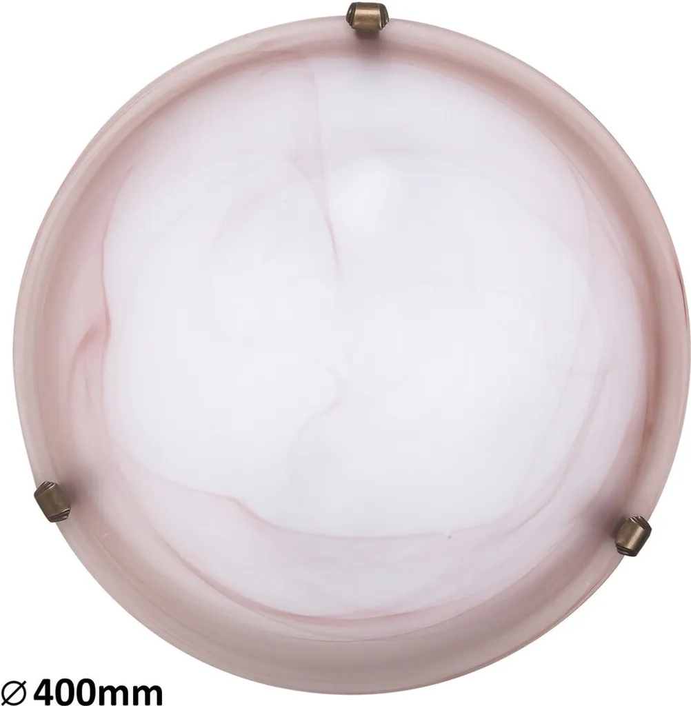 Plafoniera Vetro Alabastro 40 cm E27 2x60W Rabalux 3353 Tabacco