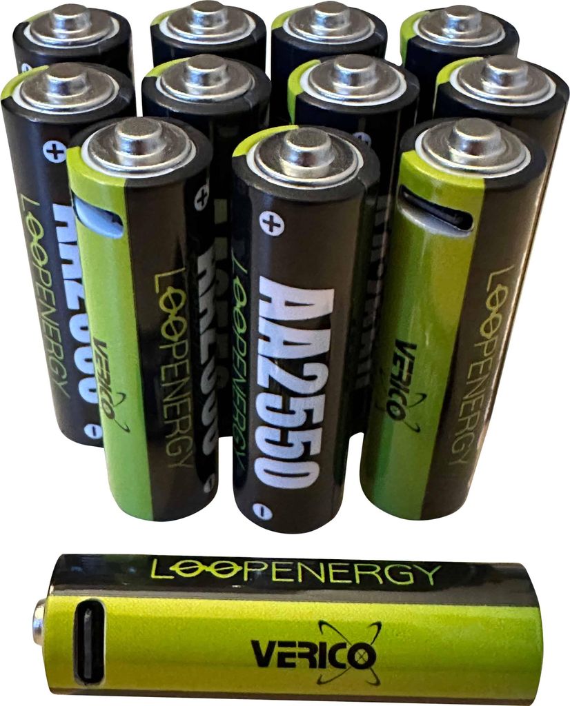 VERICO Li-Ion-Akku Loop Energy AA, mit USB-C Buchse, 12er Pack