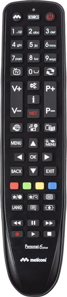 Occasione Meliconi Gumbody Personal 6 Plus Telecomando TV Nero IR