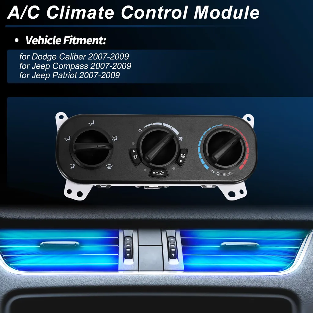 Commande HVAC Dodge Caliber 2007-2009 avec Finition ABS Haute Qualité