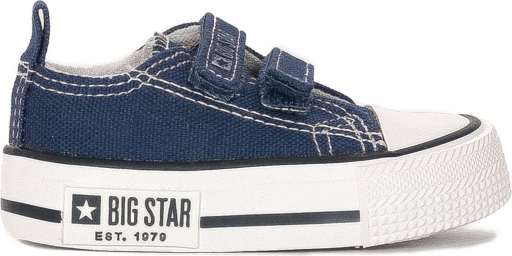 Kinder-Stoffsneaker mit Klettverschluss BIG STAR KK374081 Marineblau 22