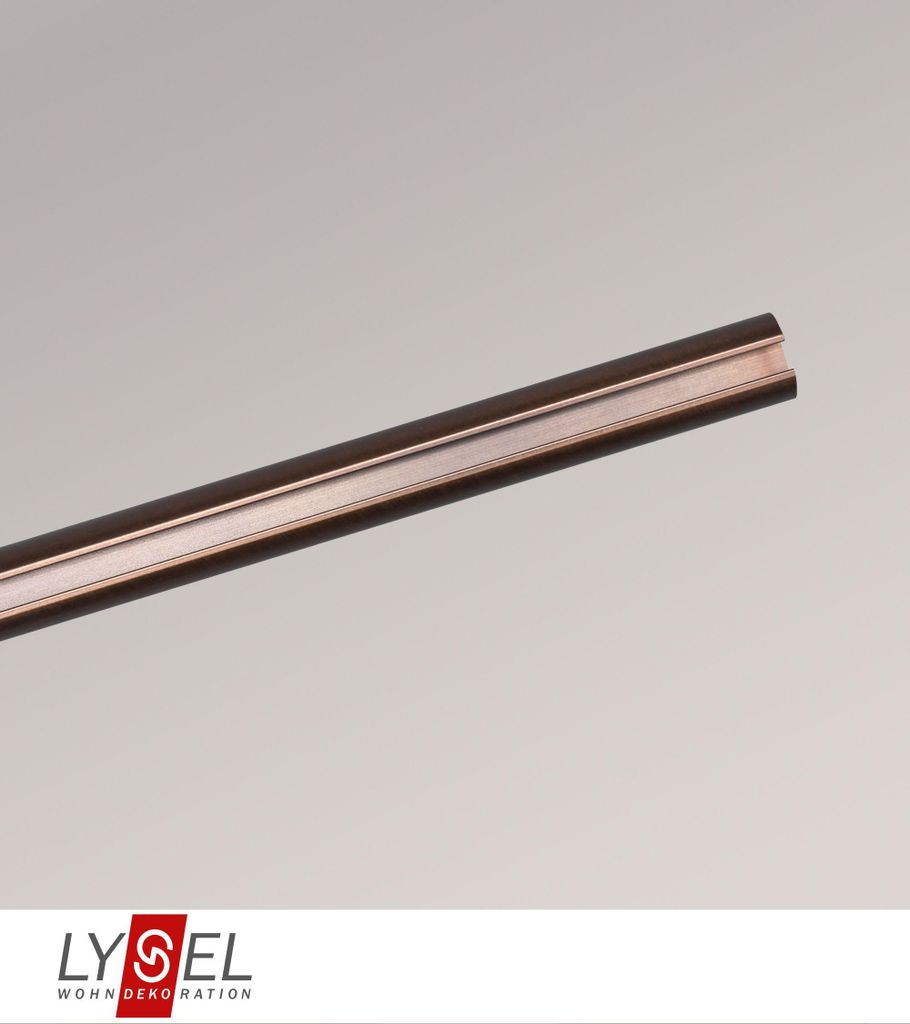 LYSEL Gardinenstange Opal Innenlauf Bronze, Länge: 200cm