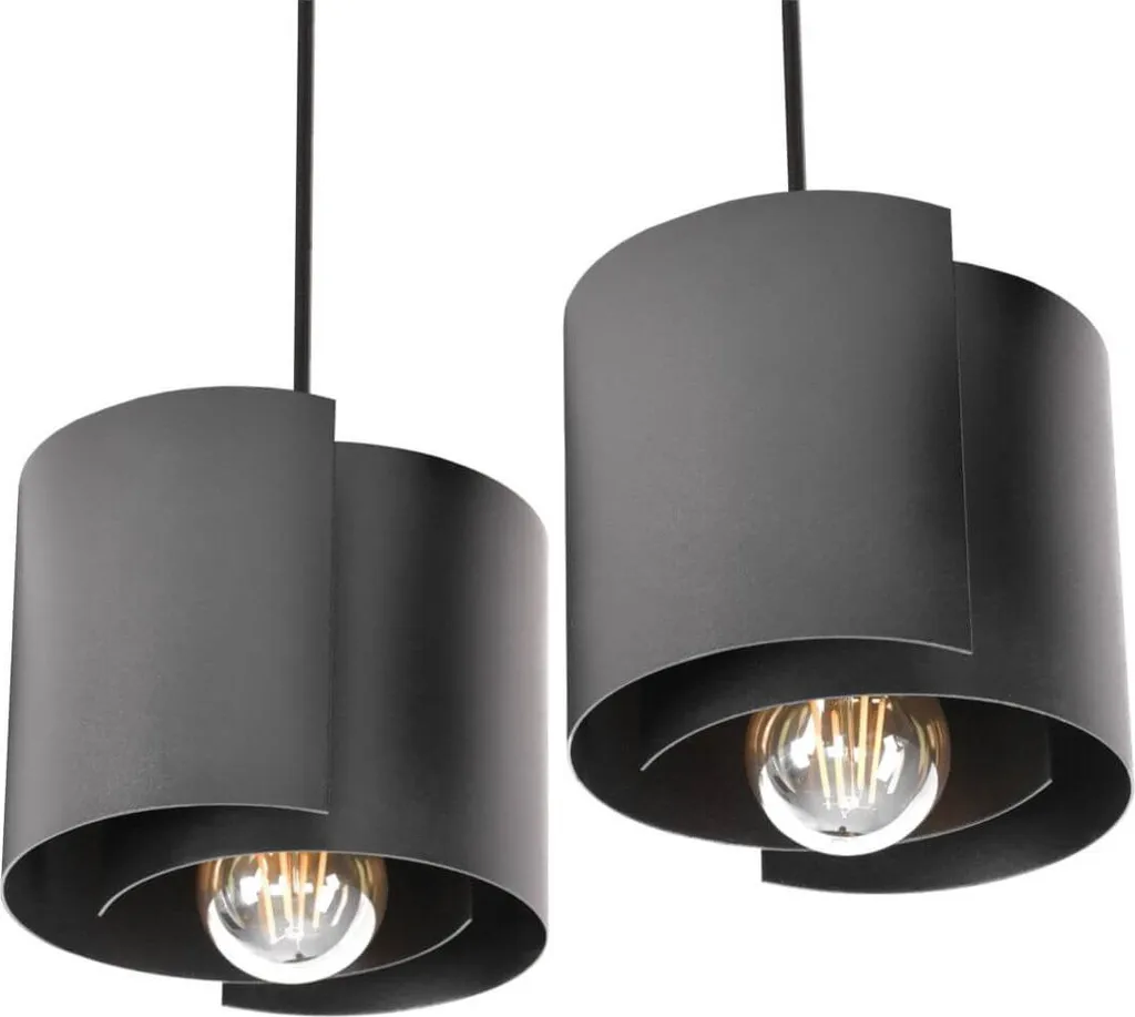 Lampada HUGO 2 Metallo Nero 41 cm E27 - Altezza Regolabile 60W - 4