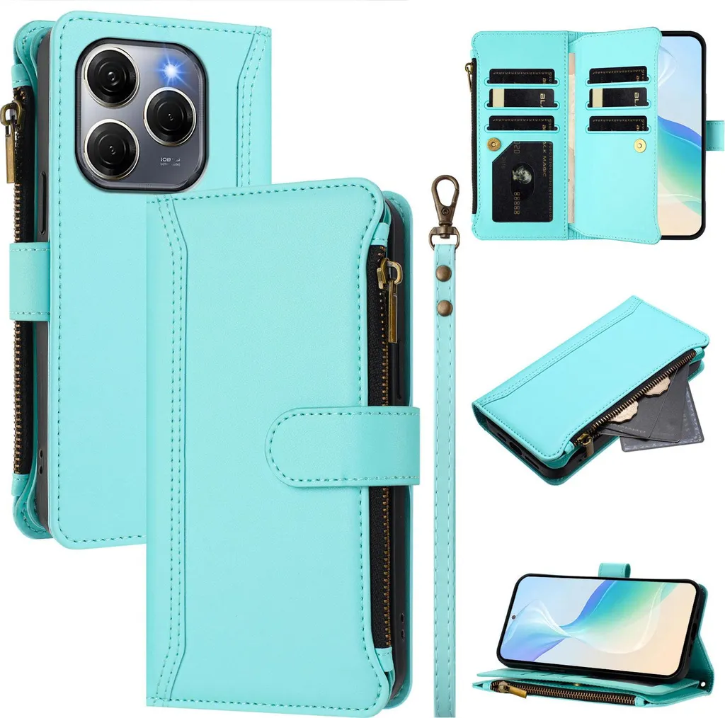 Custodia Business Tecno Spark 20 Pro 5G Verde con Tasche e Supporto