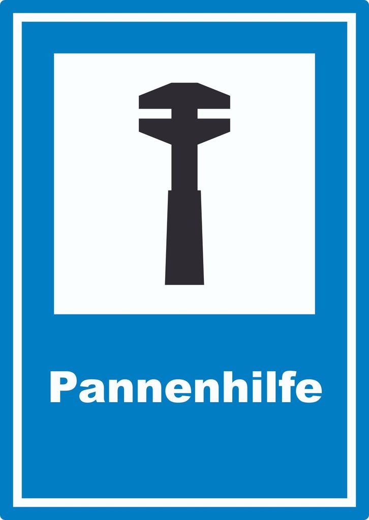 Pannenhilfe Aufkleber A2 (420x594mm)