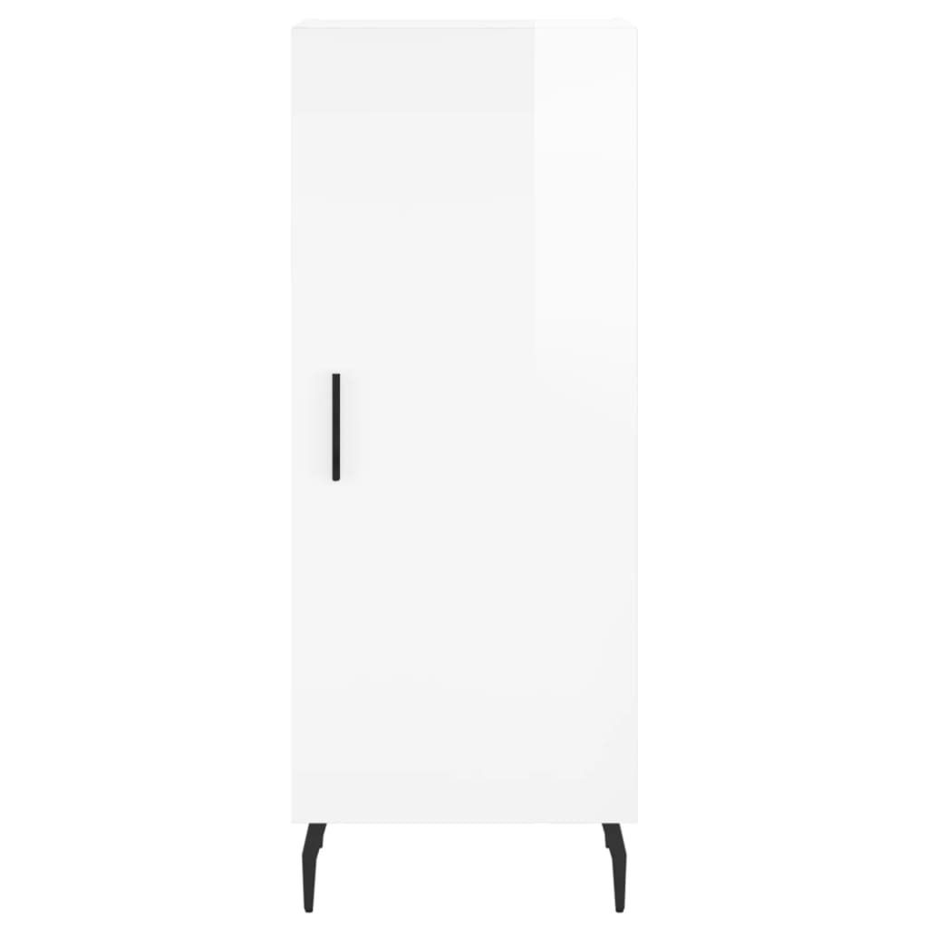 vidaXL Kredens biały wysoki połysk 34,5x34x90 cm materiał Zdjęcie produktu 6