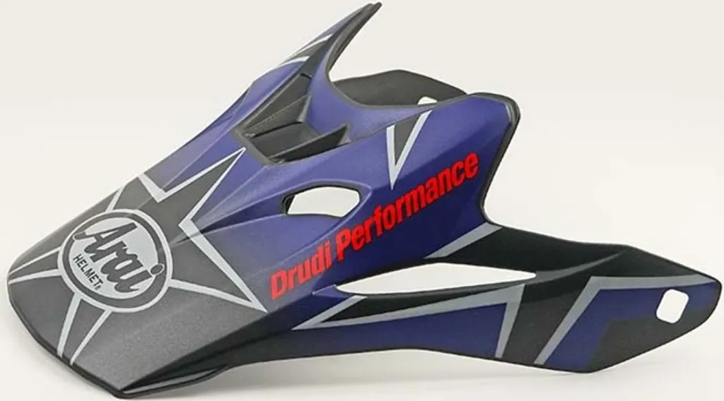 Arai MX-V Peak Stars & Stripes Orange : Visière Cross pour Compétition