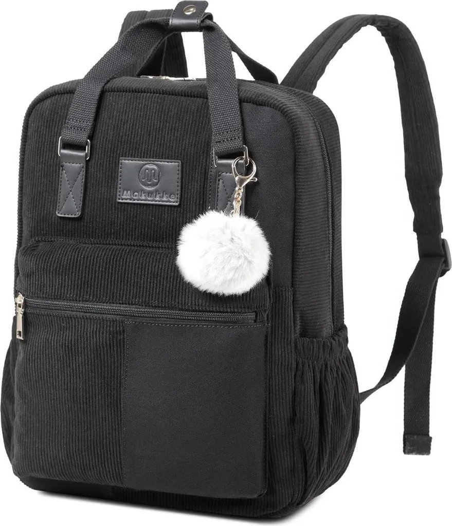Zainetto Nero Velluto Makukke - Stile Vintage & Antifurto Moderno