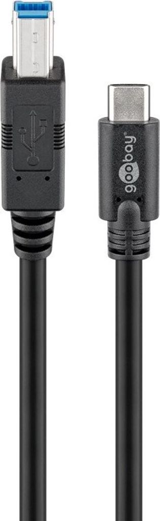 goobay Cavo USB 3.0 da USB C a B nero 1 m Immagine del prodotto 