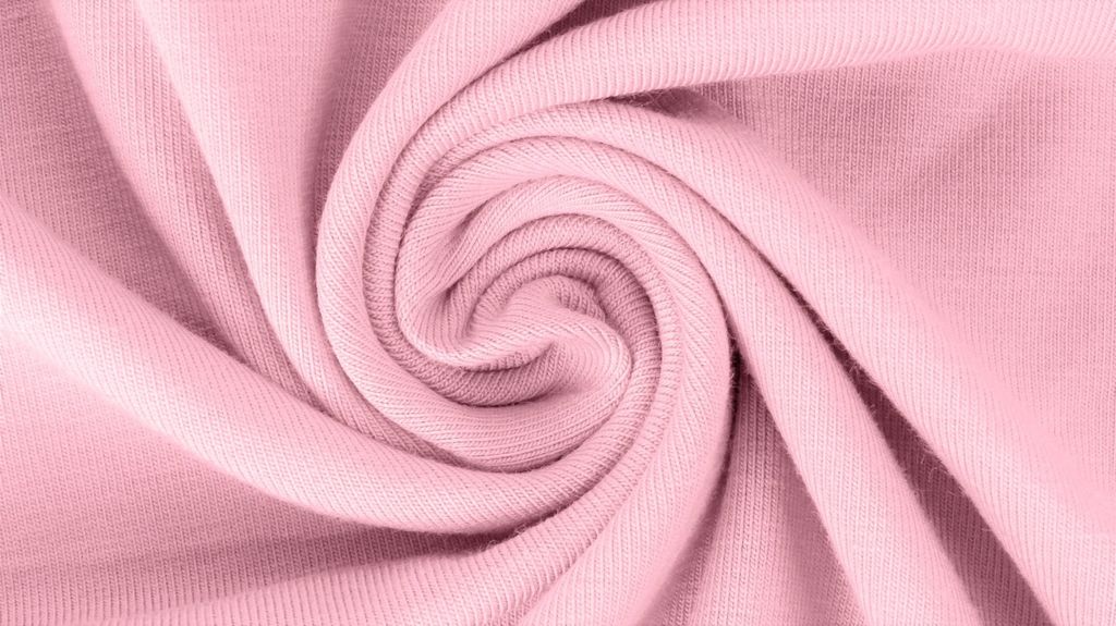 Jersey Yara Zartrosa Uni 220 g/m², ca. 0,5 m lang, ca. 1,5 m breit, Stoffe Meterware, Baumwolljersey