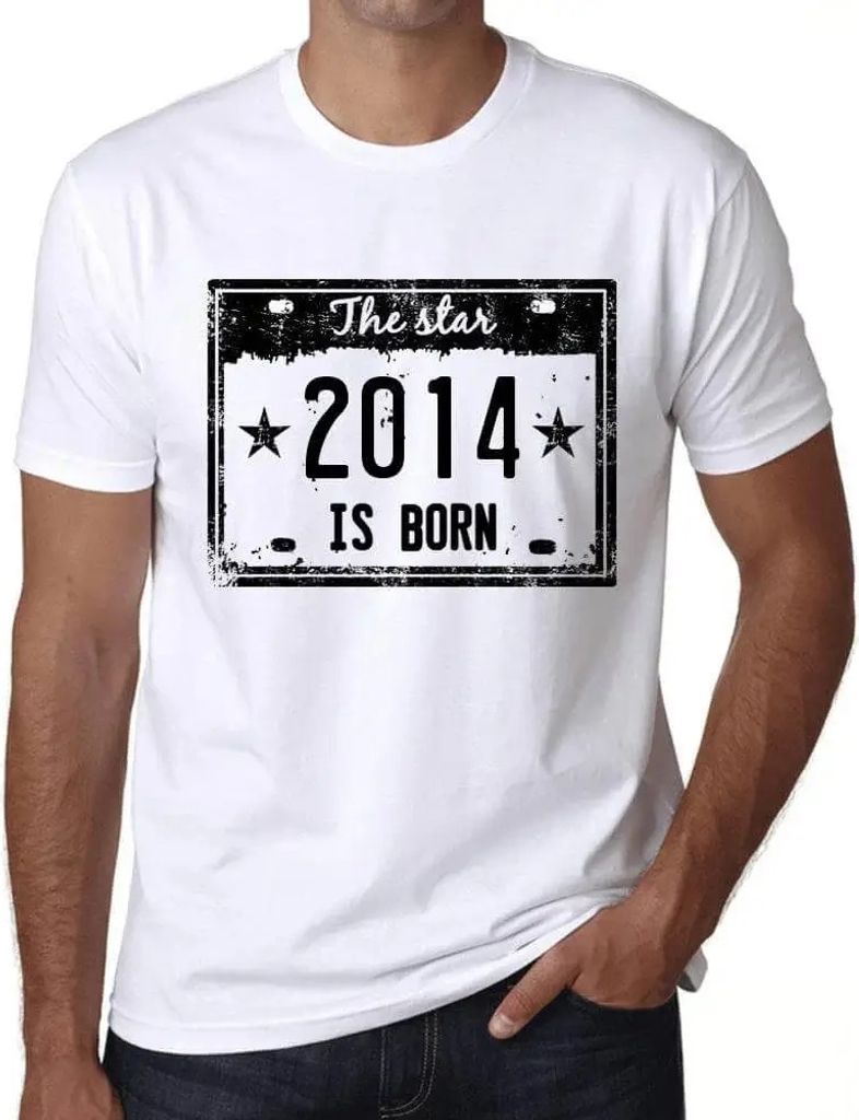 Herren Grafik T-Shirt Der Stern ist 2014 geboren – The Star Is Born in 2014 – Geschenk 10. Geburtstag Jahrestag 10 Jahre Jubiläum 10 Jährige ...