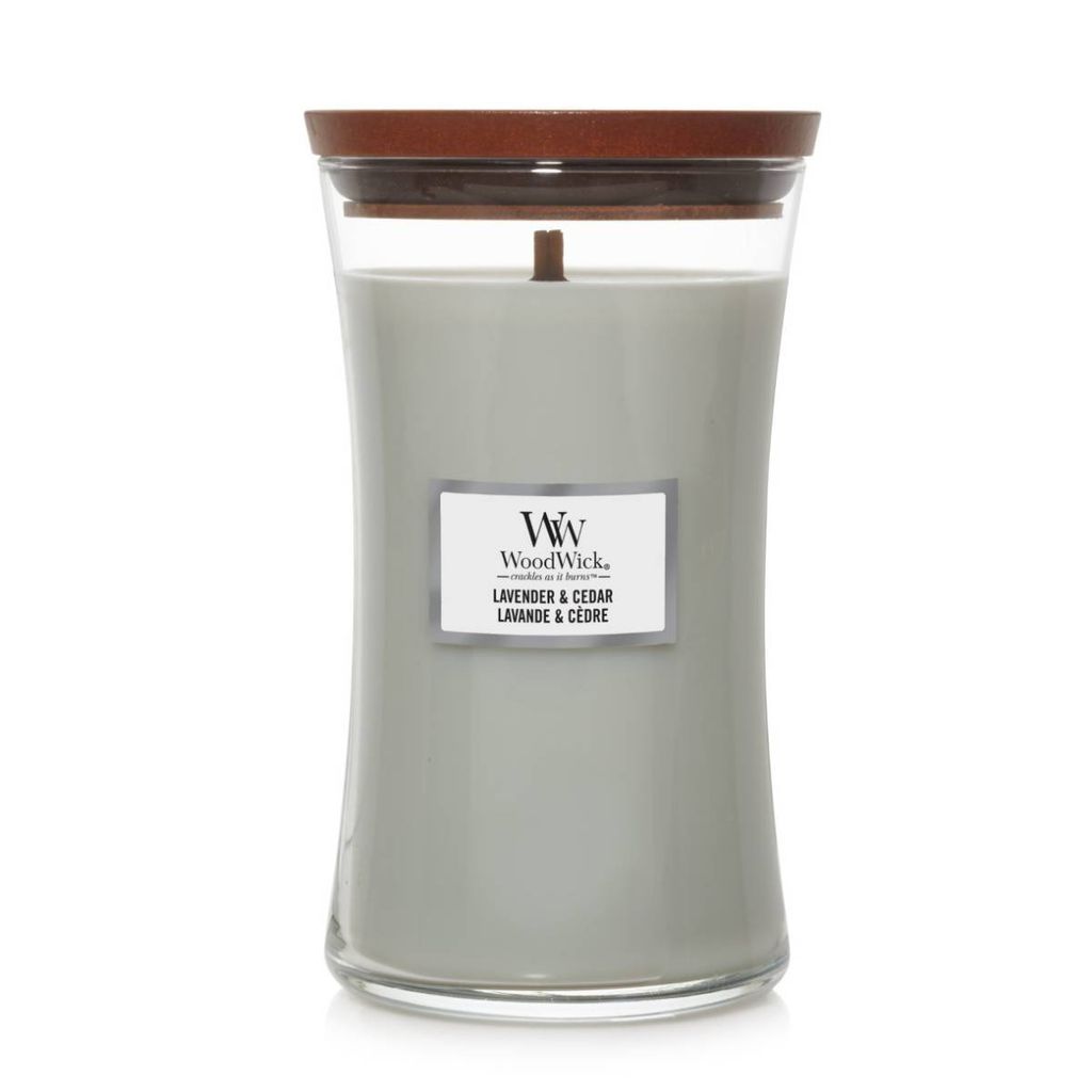 Woodwick Lavender & Cedar Duftkerze 610 g Produktbild 