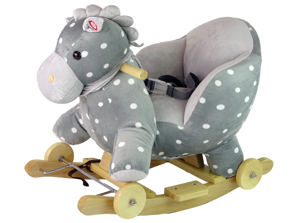 Cheval à bascule 46 cm Petits points - Stable et sûr pour l'équilibre - 2