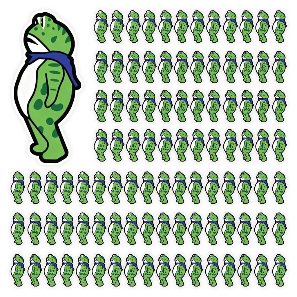1/5/10/20/50/100 Stück Resist Frog Aufkleber, wasserfest, PVC, Frosch-Meme-Aufkleber, Handy-, Laptop-, Computer-, Helm-, Wasserflaschen-Dekoration...