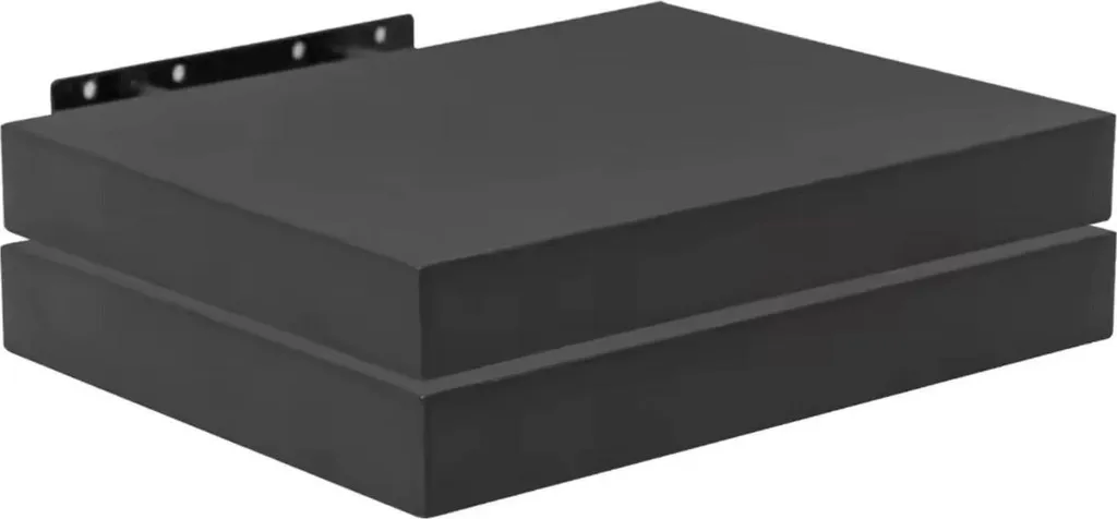 Étagère flottante noire 50cm en bois lot de 2 pour décoration murale