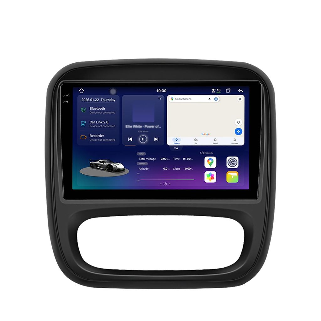 2k Display Android Radio 128GB für Renault Trafic 3 2014-2021 Carplay Android Auto Navi 4G LTE Bluetooth DAB+ Rückfahrkamera Lenkradsteuerung