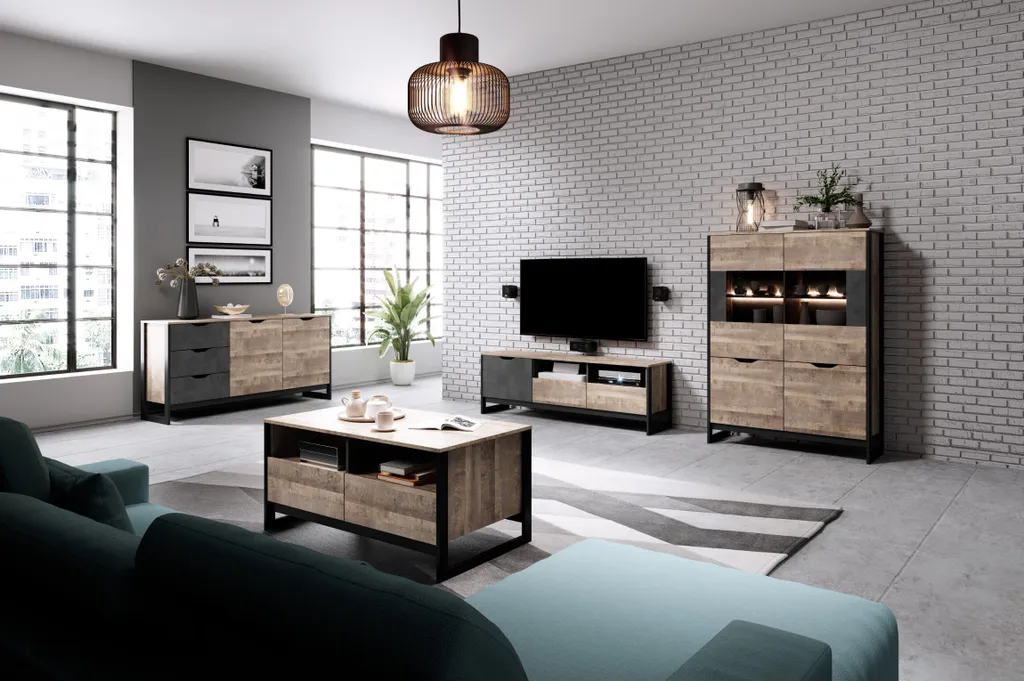 Commode Moderne 161 cm Chêne Sable Finition Mate Haute Qualité - 7