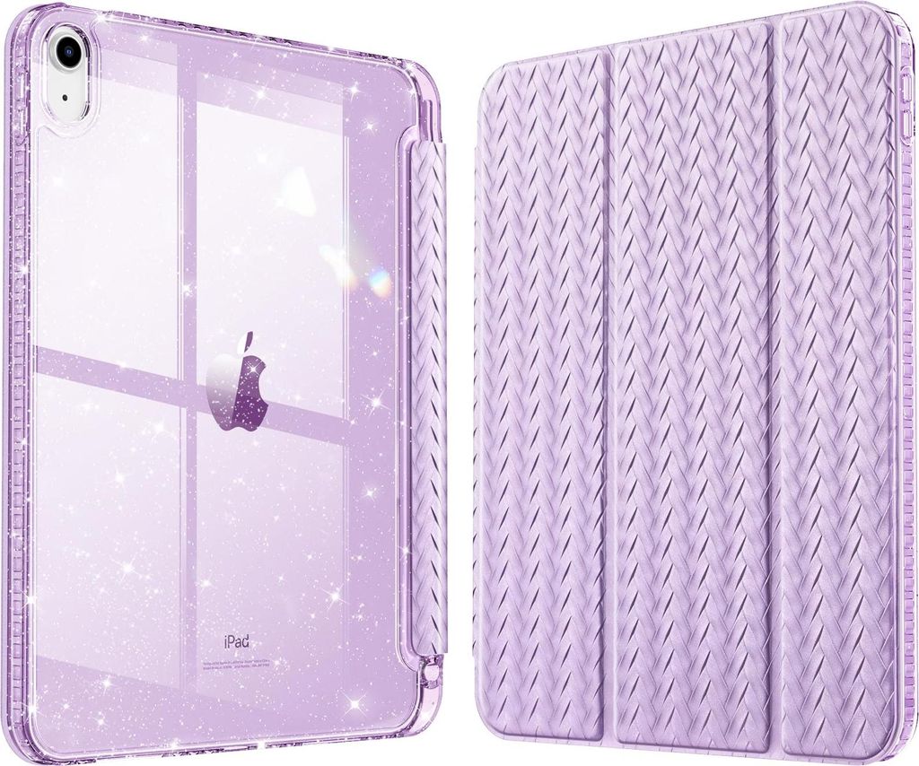 Fintie Glitzer Hülle für iPad 11./10. Generation (2025/2022 A16 Chip) mit Stifthalter - Transparente Dünne Schutzhülle, Stoßfest & Glitzer Kla...