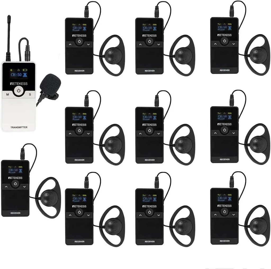 Système audio avec réduction totale du bruit pour visites d'usines