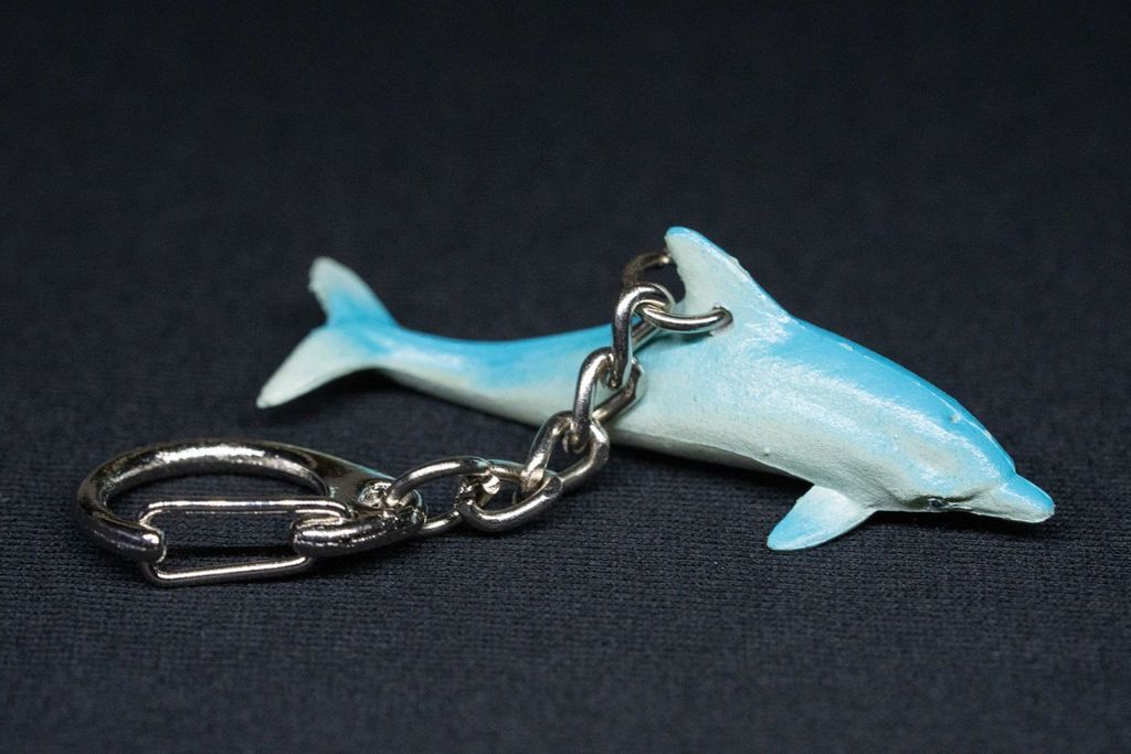 Delfin Schlüsselanhänger Miniblings Anhänger Delphin Ozean Seetier hellblau