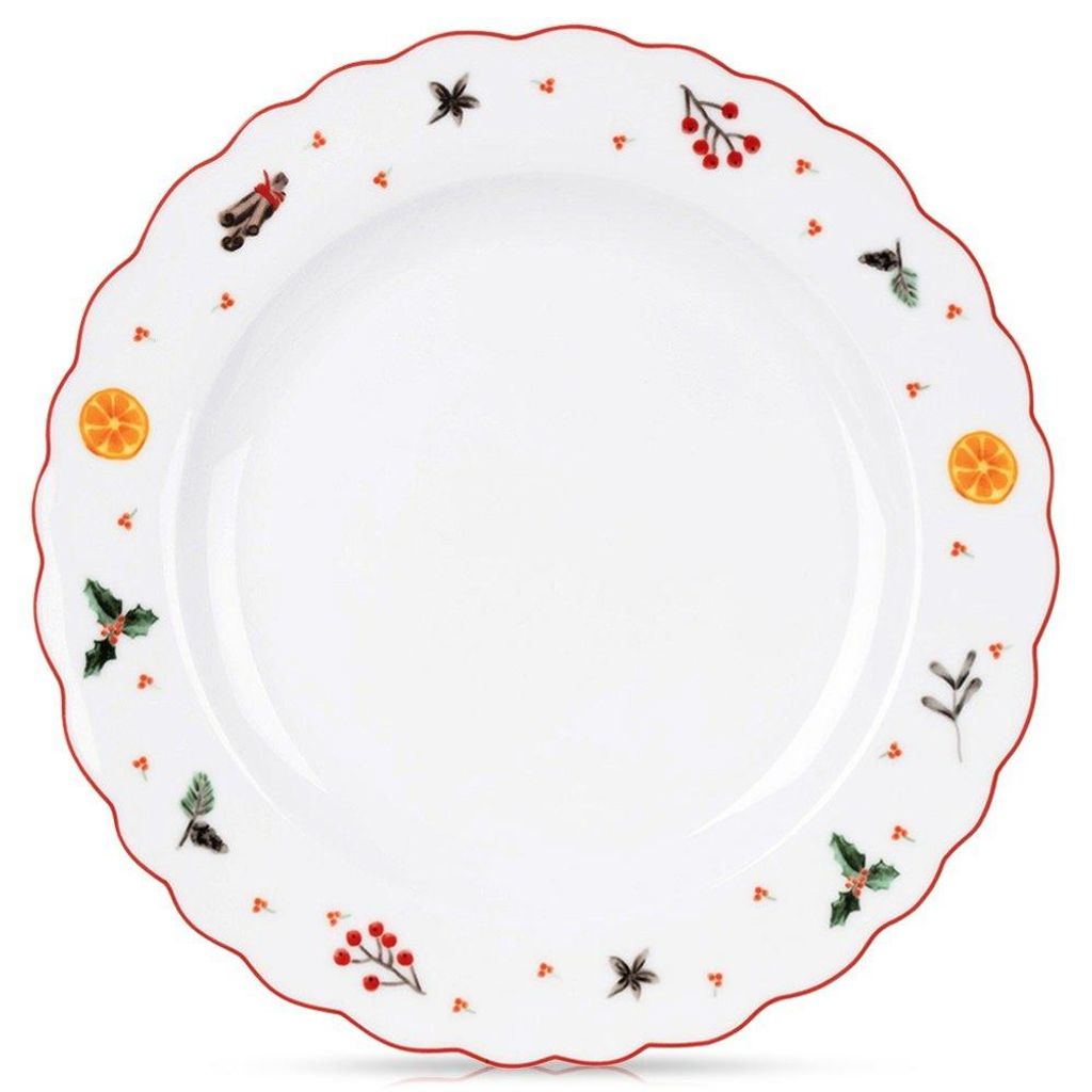 Orion | Assiette à dessert de Noël porcelaine blanche 20 cm Image du produit 