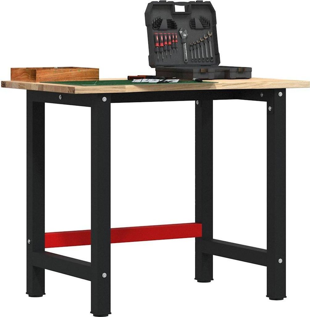 "SALE 2026"Werkbank 100x60x81,5cm Massivholz Eiche NEU614094 - Werkbänke