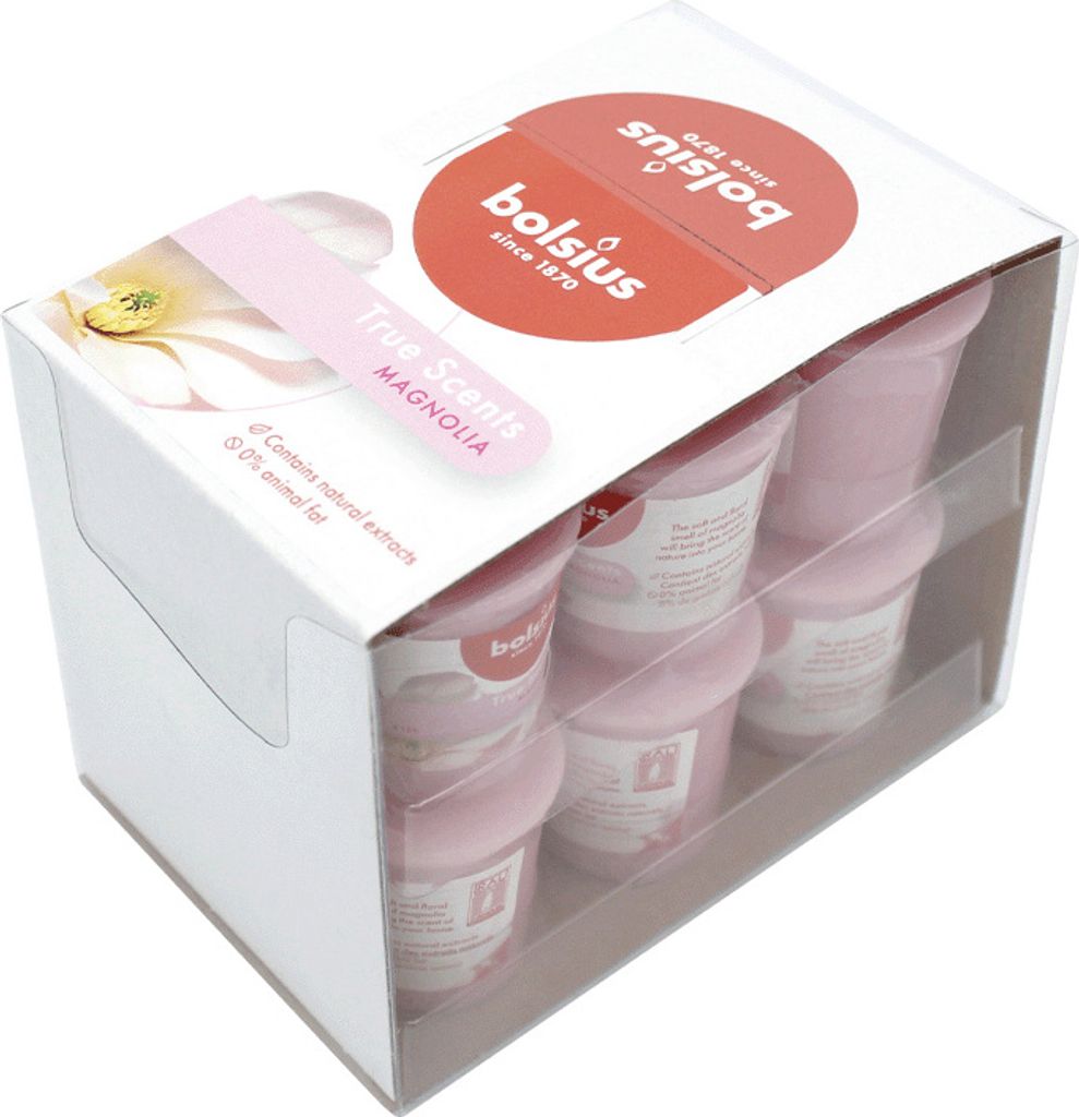 Bolsius Votivkerze 53 45 runde Magnolie 12 Stk