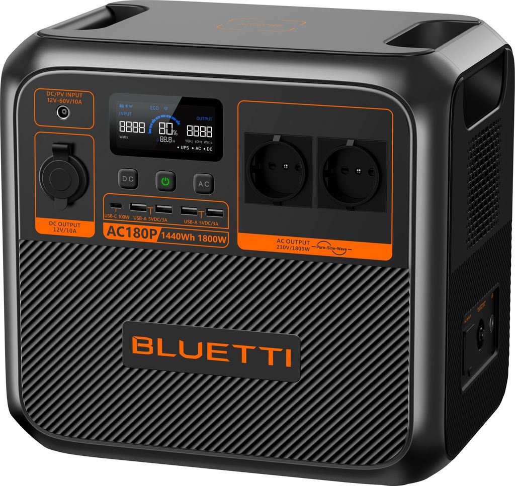 Bluetti AC180P Powerstation 1440Wh 1800W Obrázok produktu 