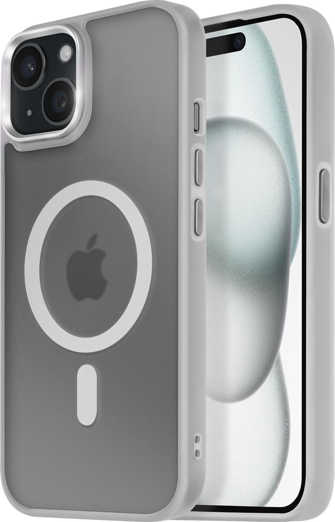 Avizar, MagSafe Hülle für Apple iPhone 15 Frost Color, Grau
