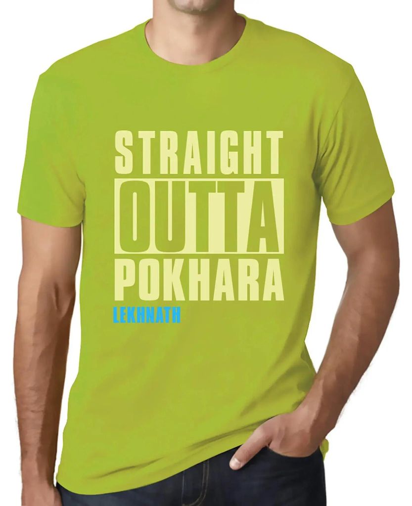 Herren Grafik T-Shirt Direkt aus dem Pokhara Lekhnath – Straight Outta Pokhara Lekhnath – Öko-Verantwortlich Vintage Jahrgang Kurzarm Lustige ...