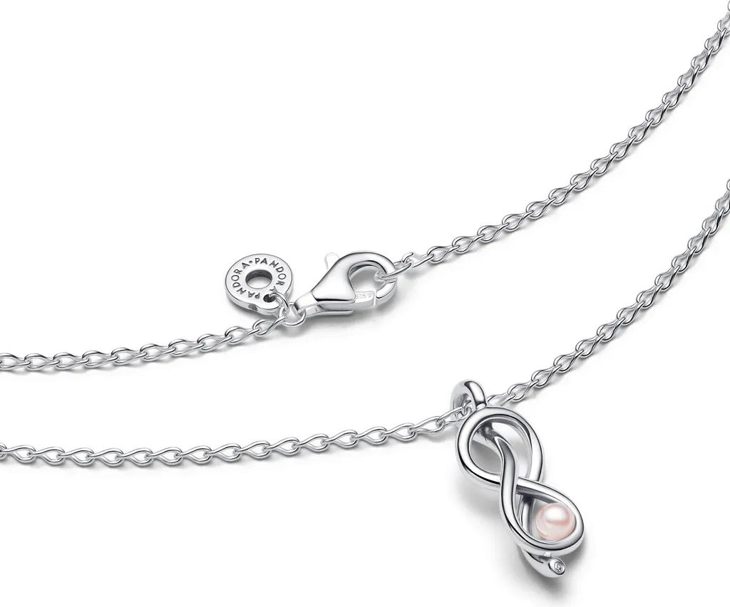 Pandora Noeud d'Infinité Collier Argent 393762C01-50 Maille Ajustable