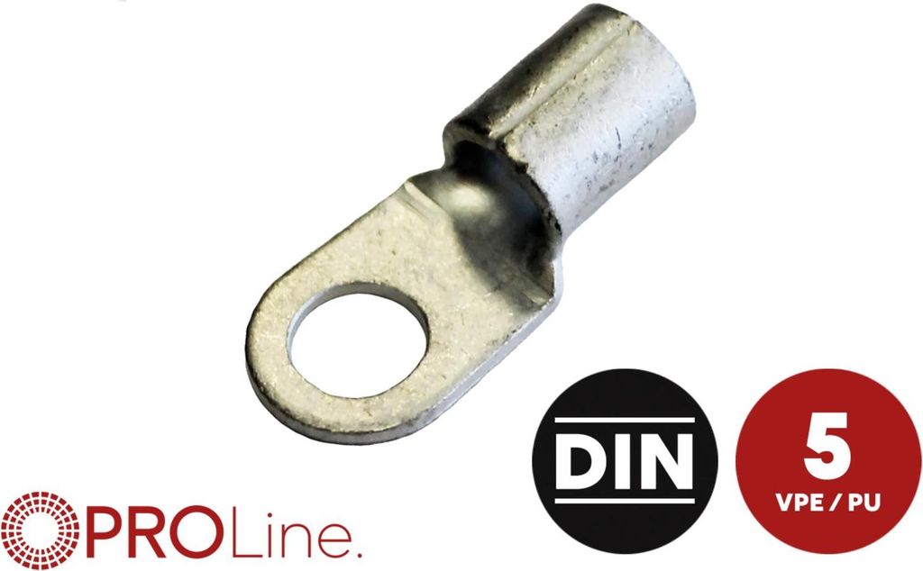Ringkabelschuh 16mm²/6.5mm unisoliert 5 Stück