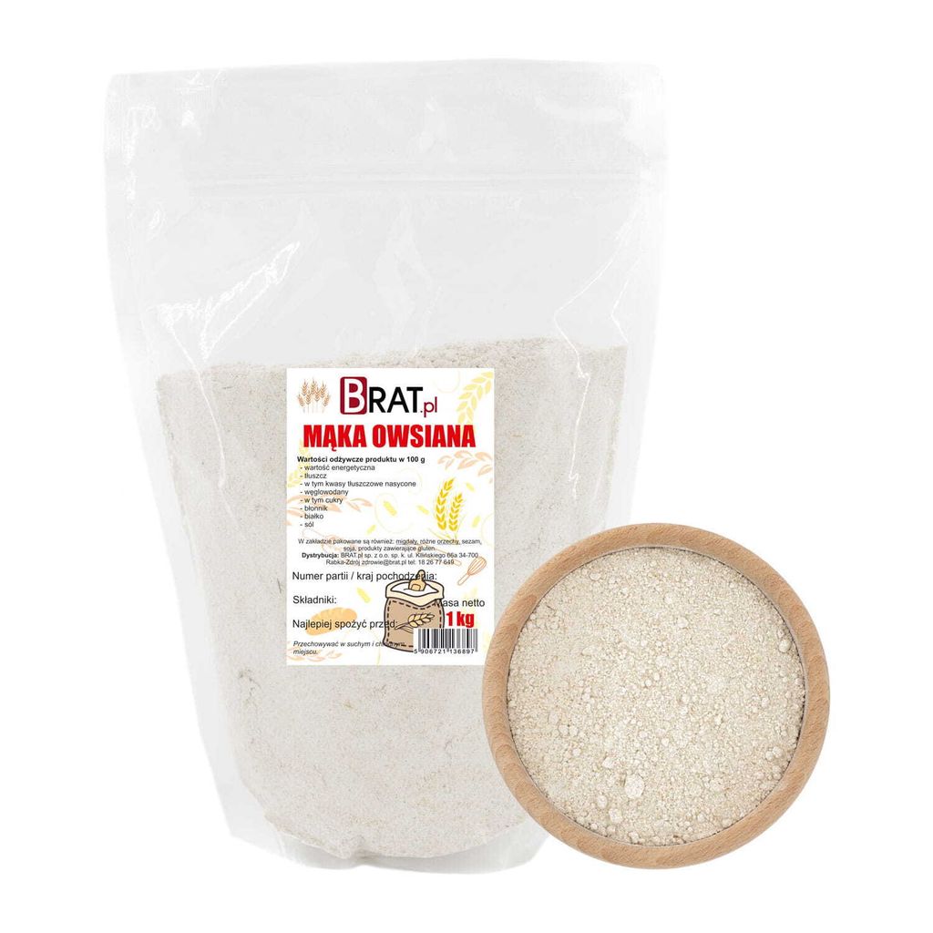 Mąka owsiana 1kg Brat.pl Zdjęcie produktu 